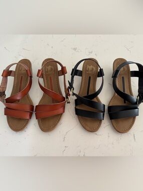 Super cute strappy wedge sandals, size 6